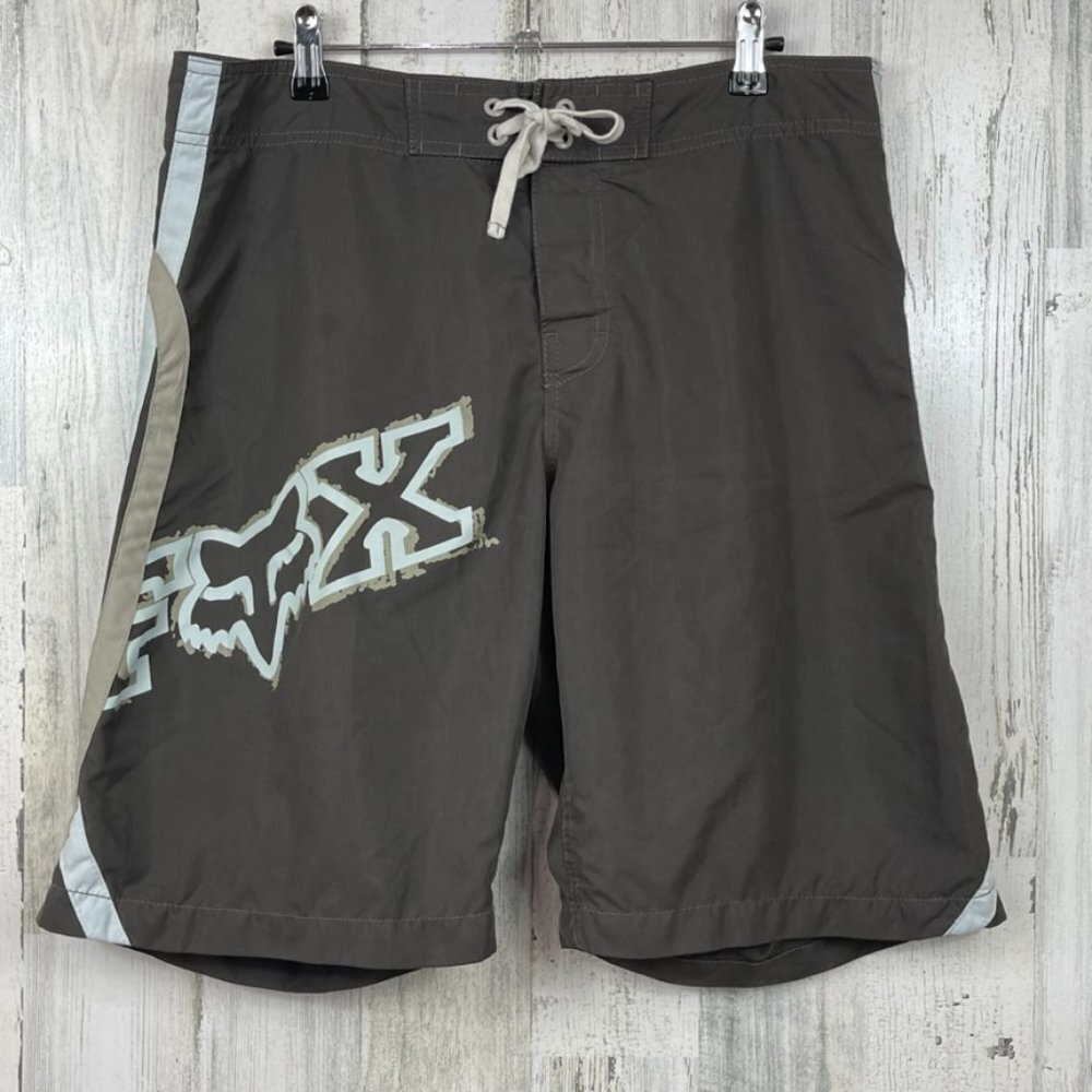 Fox Riders Co boardshorts activewear brown size 34 Men's surfing swim motocross